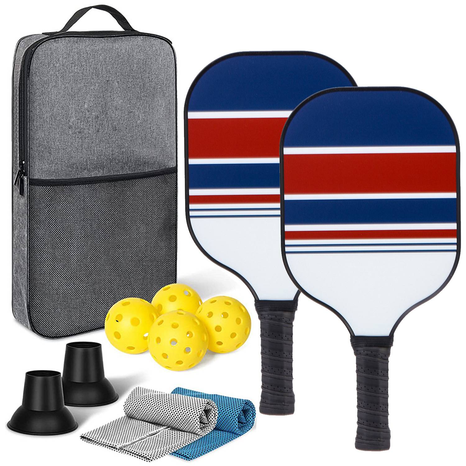 [Ultra-Light match-level carbon fiber-21] Double shot+4 ball+backpack+two sweat towels+two pickups